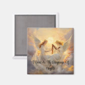 ハープ角磁石付き天使 マグネット (正面/裏面)