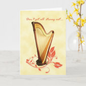 ハープ誕生日カード カード (黄色い花)