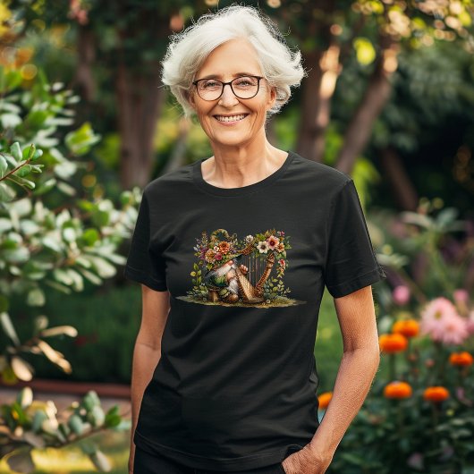 ハープ遊ズガーデン格言 Tシャツ