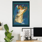 ハープ遊ポスターのエンジェルの音楽 ポスター (ホームオフィス)