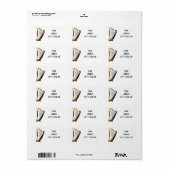 ***ハープ選手の***住所 シール (フルシート)