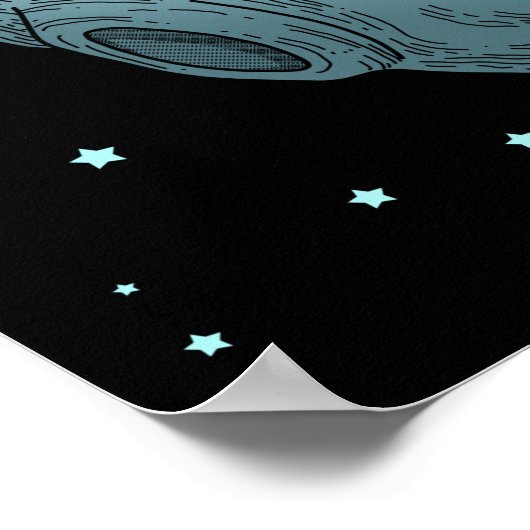 ハープ選手ギフトガールハーピストギフト女性ハープ ポスター (角)