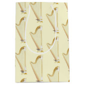 ハープ音楽先生 ミディアムペーパーバッグ (正面)