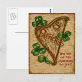 ハープ・オブ・エリン・シャムロック・トップ・オブ・ザ・モーニング ポストカード (正面/裏面)