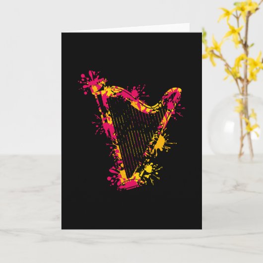 ハープ カード (黄色い花)