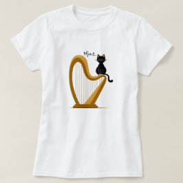 ハープ&キャットデザインロングTシャツ Tシャツ