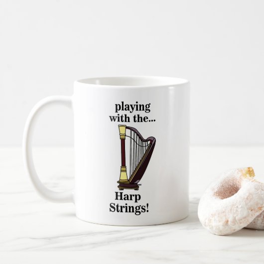 ハープ 楽器 ハープ コーヒーマグカップ (ドーナツ)