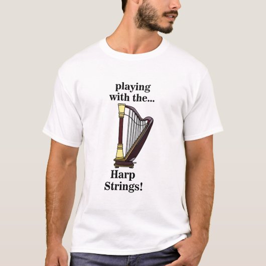 ハープ 楽器 ハープ Tシャツ (正面)