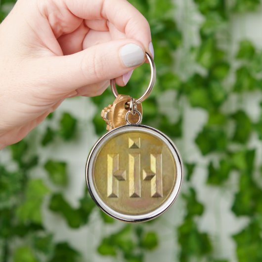 ハーベスタ国際的プレミアムゴールデン企業の キーホルダー (手)