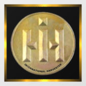 ハーベスタ国際的金ゴールドロゴ ウィンドウサイン (シート)