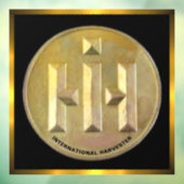 ハーベスタ国際的金ゴールドロゴ ウィンドウサイン (シート3)