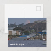 ハーベストすごい・ムーン – マリーナデル・レイ（カリフォルニア州） ポストカード (正面/裏面)