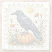 ハーベストウォッチャー:カラス&パンプキンコースター ガラスコースター (裏面)