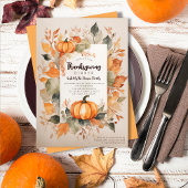ハーベストカボチャの水の色離れの感謝祭 招待状
