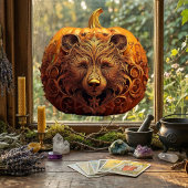 ハーベストガーディアン華美ベアームオータムカボチャアート ウィンドウサイン