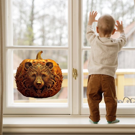 ハーベストガーディアン華美ベアームオータムカボチャアート ウィンドウサイン