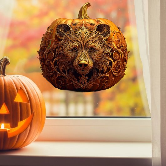 ハーベストガーディアン華美ベアームオータムカボチャアート ウィンドウサイン