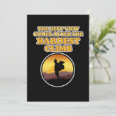 ハーベストクライムマウンテンクライマーロック登山愛好者 サンキューカード (スタンド正面)