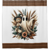 ハーベストコンパニオン – ランタンライト&秋のスピリット シャワーカーテン (正面)