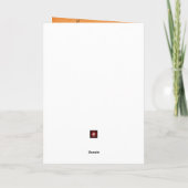 ハーベストシーズンブラックキャットサンクスギビング シーズンカード (裏面)