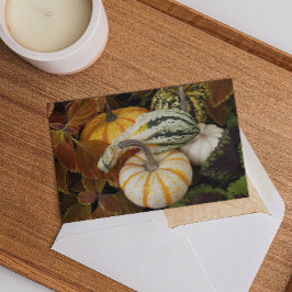 ハーベストスカッシュ感謝祭ディナー招待状 シーズンカード