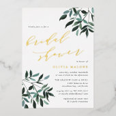 ハーベストセージブライダルシャワー 箔招待状 (正面)