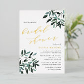 ハーベストセージブライダルシャワー 箔招待状 (立ち正面)