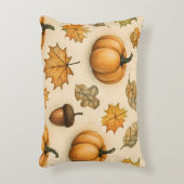 ハーベストドゥードルデライト | かわいい秋のパターン投げ アクセントクッション (正面(垂直))