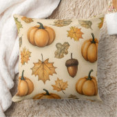 ハーベストドゥードルデライト | かわいい秋のパターン投げ クッション (ブランケット)