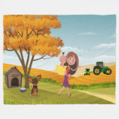 ハーベストハグ フリースブランケット (正面(横))