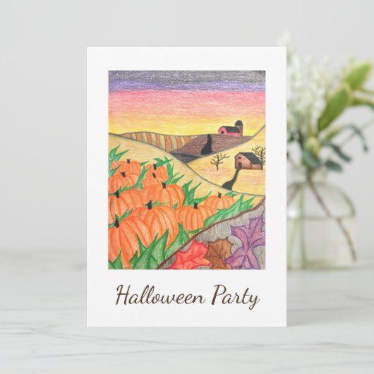 ハーベストパンプキンスフォークアートハローウィンパーティ 招待状 (スタンド正面)