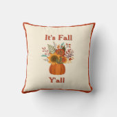 ハーベストパンプキンブーケ素朴秋ファームハウス クッション (裏面)