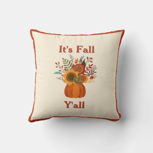 ハーベストパンプキンブーケ素朴秋ファームハウス クッション (裏面)