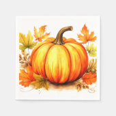 ハーベストパンプキン&紅葉ナプキン スタンダードカクテルナプキン (正面)