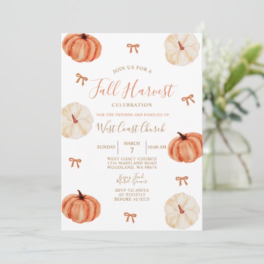 ハーベストパンプキ素朴ンパーティー秋フェストコミュニティ 招待状 (スタンド正面)