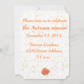 ハーベストパーティー紅葉秋の色 招待状 (裏面)