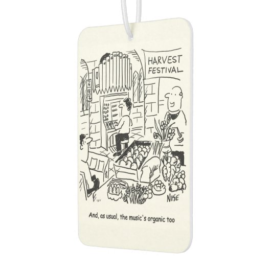 ハーベストフェスティバルギャグ。メッセージで個人用に設定する カーエアーフレッシュナー (左)