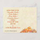 ハーベストフェスティバルパンプキンパッチ ポストカード (裏面)