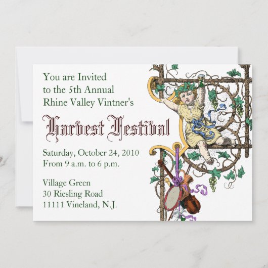 ハーベストフェスティバル秋ワインフェアヴィンテージスタイル 招待状 (裏面)