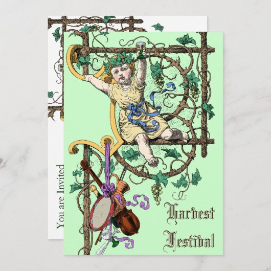 ハーベストフェスティバル秋ワインフェアヴィンテージスタイル 招待状 (正面/裏面)