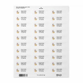 ハーベストフクロウとカボチャ住所 シール (フルシート)