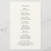 ハーベストフラワーズ結婚式 プログラム (裏面)