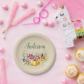 ハーベストブーケファミリーネーム秋 ペーパープレート (パーティー)