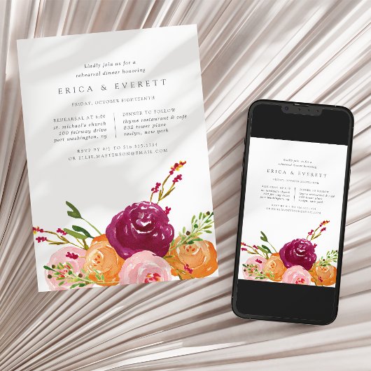 ハーベストブーケリハーサルディナー招待状 招待状