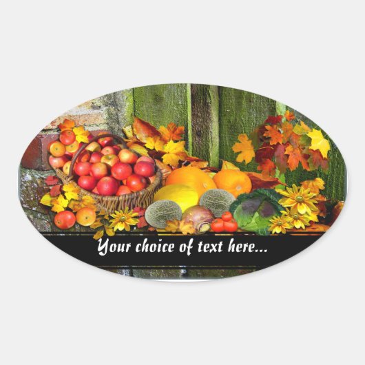 ハーベストホーム～オーバルステッカー 楕円形シール (正面)