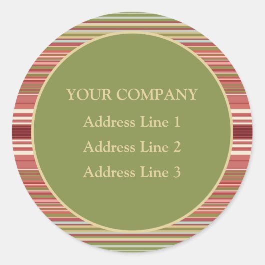 ハーベストムーングリーンH封筒用シール ラウンドシール (正面)