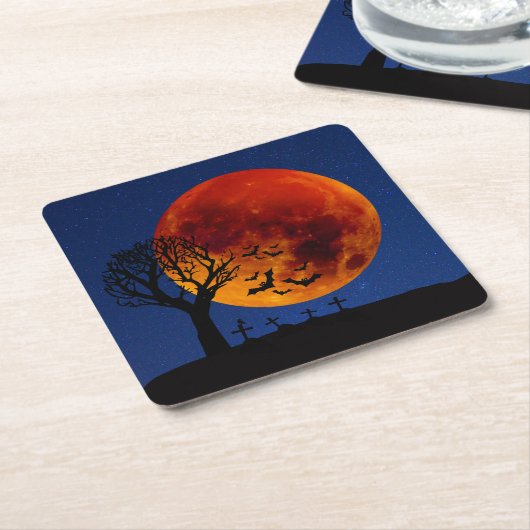 ハーベストムーンハロウィーン スクエアペーパーコースター (アングル)