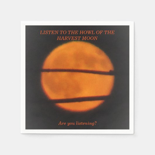 ハーベストムーンパーティーナプキンス スタンダードカクテルナプキン (正面)