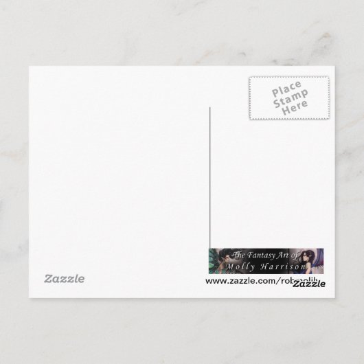 ハーベストムーンファンタジーゴシックの妖精アート ポストカード (裏面)