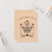 ハーベストムーンモスハッピーバースデー カード (正面/裏面インサイチュ)